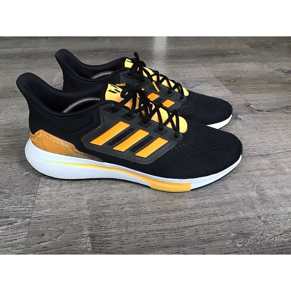 Adidas x Messi EQ21 Run 'Black Semi Solar Gold' GZ4082 Mens Size 13 Sneakers